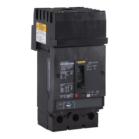 Molded Case Circuit Breaker, POWERPACT J Series, 200A, 2 Pole, 600V AC, 100kA at 240V AC MPN:JJA262002