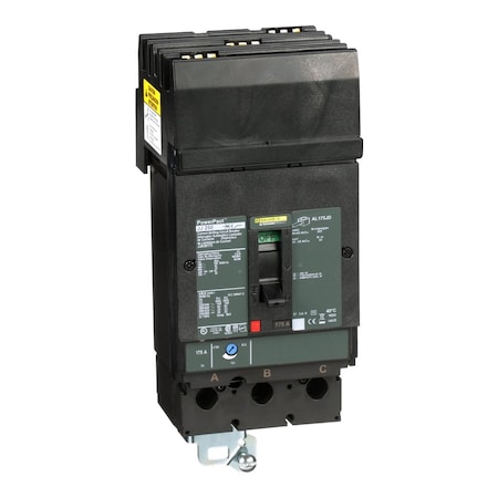 Molded Case Circuit Breaker, POWERPACT J Series, 175A, 3 Pole, 600V AC, 100kA at 240VAC MPN:JJA36175