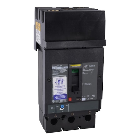 Molded Case Circuit Breaker, POWERPACT J Series, 200A, 3 Pole, 600V AC, 100kA at 240V AC MPN:JJA36200SA