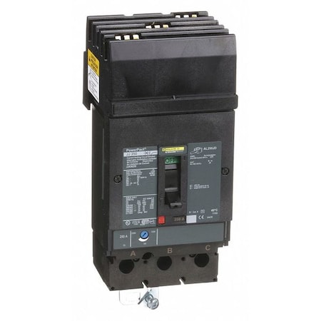 Molded Case Circuit Breaker, POWERPACT J Series, 250A, 3 Pole, 600V AC, 100kA at 240VAC MPN:JJA36250