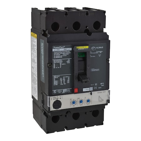 Molded Case Circuit Breaker, POWERPACT J Series, 250A, 3 Pole, 600V AC, 100kA at 240V AC MPN:JJL36250U33X