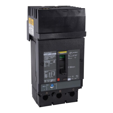 Molded Case Circuit Breaker, POWERPACT J Series, 175A, 3 Pole, 600V AC, 125kA at 240V AC MPN:JLA36175