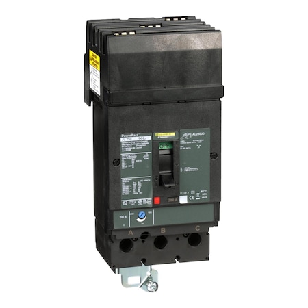 Molded Case Circuit Breaker, POWERPACT J Series, 200A, 3 Pole, 600V AC, 125kA at 240V AC MPN:JLA36200