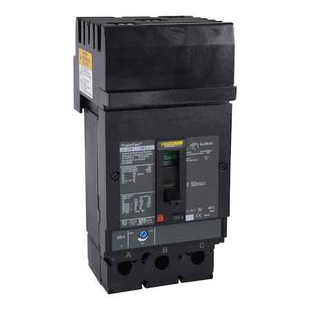 Molded Case Circuit Breaker, POWERPACT J Series, 250A, 3 Pole, 600V AC, 125kA at 240V AC MPN:JLA36250