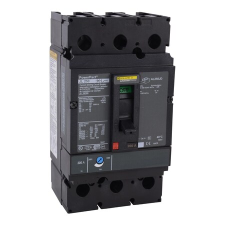 Molded Case Circuit Breaker, POWERPACT J Series, 150A, 2 Pole, 600V AC, 125kA at 240V AC MPN:JLL26150
