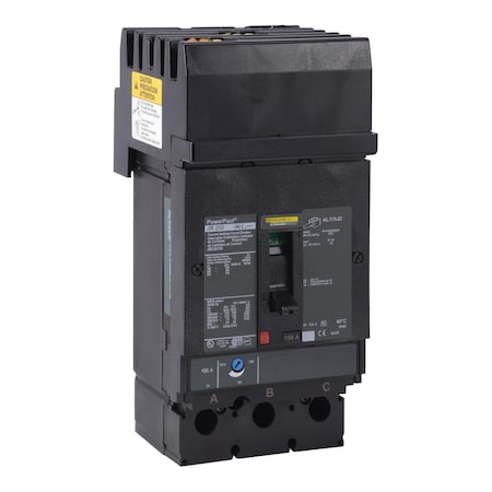Molded Case Circuit Breaker, POWERPACT J Series, 200A, 3 Pole, 600V AC, 200kA at 240V AC MPN:JRA36200