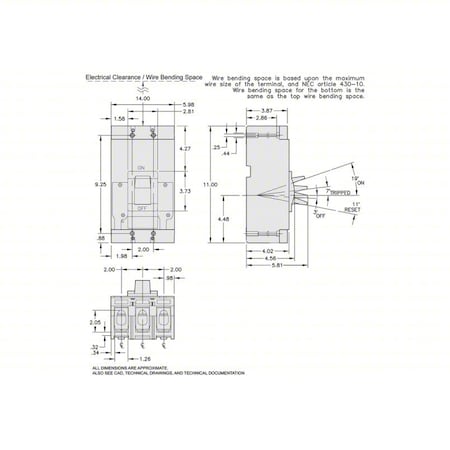 Molded Case Circuit Breaker, 600V AC MPN:LAL26350MB