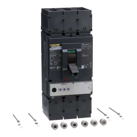 Molded Case Circuit Breaker, POWERPACT L Series, 400A, 3 Pole, 600V AC, 25kA at 240V AC MPN:LDL36400CU31X