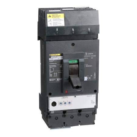 Molded Case Circuit Breaker, POWERPACT L Series, 400A, 3 Pole, 600V AC, 65kA at 240V AC MPN:LGA36400CU33X