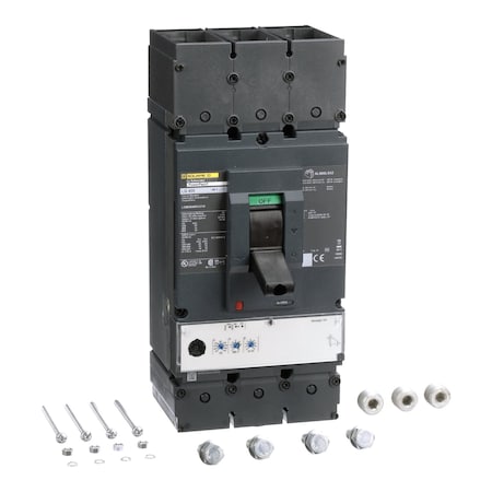 Molded Case Circuit Breaker, POWERPACT L Series, 400A, 3 Pole, 600V AC, 65kA at 240V AC MPN:LGM36400U31X
