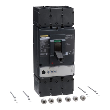 Molded Case Circuit Breaker, POWERPACT L Series, 400A, 3 Pole, 600V AC, 100kA at 240V AC MPN:LJL36400U31X