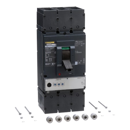 Molded Case Circuit Breaker, POWERPACT L Series, 600A, 3 Pole, 600V AC, 100kA at 240V AC MPN:LJL36600U31X