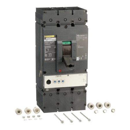 Molded Case Circuit Breaker, POWERPACT L Series, 400A, 3 Pole, 600V AC, 100kA at 240V AC MPN:LJP36400U31X