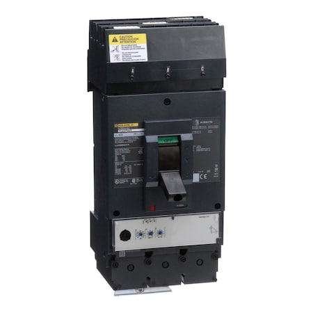 Molded Case Circuit Breaker, POWERPACT L Series, 400A, 3 Pole, 600V AC, 125kA at 240V AC MPN:LLA36400U31X