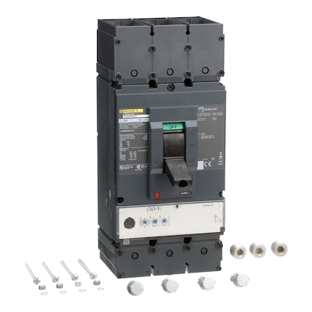 Molded Case Circuit Breaker, POWERPACT L Series, 600A, 3 Pole, 600V AC, 125kA at 240V AC MPN:LLM36600U31X