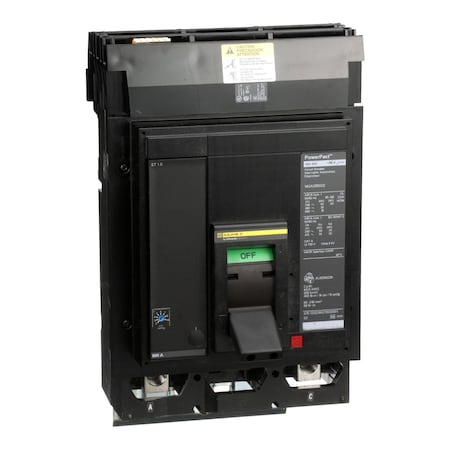 Molded Case Circuit Breaker, POWERPACT M Series, 600A, 2 Pole, 600V AC, 65kA at 240V AC MPN:MGA266002