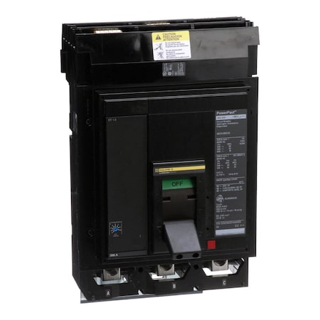 Molded Case Circuit Breaker, POWERPACT M Series, 500A, 3 Pole, 600V AC, 65kA at 240V AC MPN:MGA36500