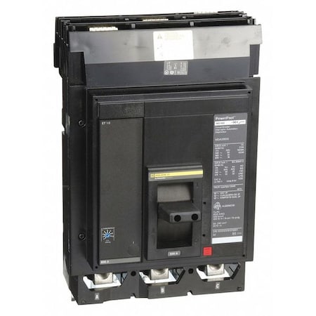 Molded Case Circuit Breaker, POWERPACT M Series, 600A, 3 Pole, 600V AC, 65kA at 240V AC MPN:MGA36600