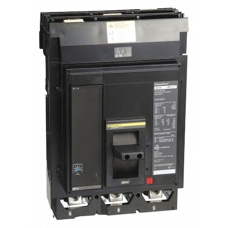 Molded Case Circuit Breaker, POWERPACT M Series, 800A, 3 Pole, 600V AC, 65kA at 240V AC MPN:MGA36800