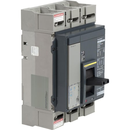 Molded Case Circuit Breaker, POWERPACT P Series, 800A, 3 Pole, 600V AC, 65kA at 240V AC MPN:PGL36080CU33A