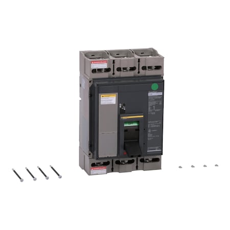 Molded Case Circuit Breaker, POWERPACT P Series, 800A, 3 Pole, 600V AC, 100kA at 240V AC MPN:PJL36000S80