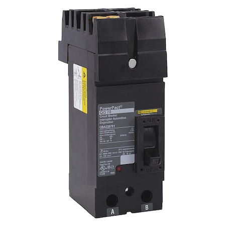Molded Case Circuit Breaker, POWERPACT Q Series, 100A, 2 Pole, 240V AC, 10kA at 240V AC MPN:QBA221002