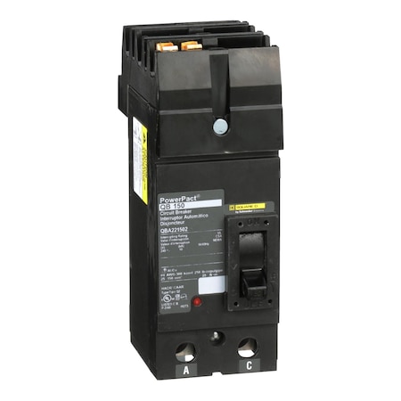 Molded Case Circuit Breaker, POWERPACT Q Series, 150A, 2 Pole, 240V AC, 10kA at 240V AC MPN:QBA221502