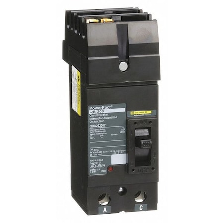 Molded Case Circuit Breaker, POWERPACT Q Series, 200A, 2 Pole, 240V AC, 10kA at 240V AC MPN:QBA222002