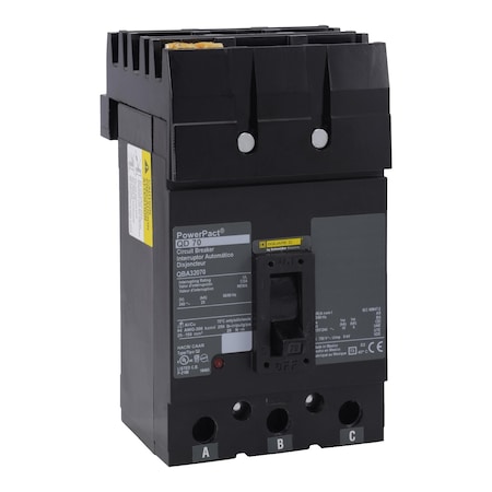 Molded Case Circuit Breaker, POWERPACT Q Series, 175A, 3 Pole, 240V AC, 10kA at 240V AC MPN:QBA32175