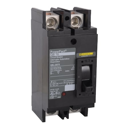 Molded Case Circuit Breaker, POWERPACT Q Series, 250A, 2 Pole, 240V AC, 10kA at 240V AC MPN:QBL22250
