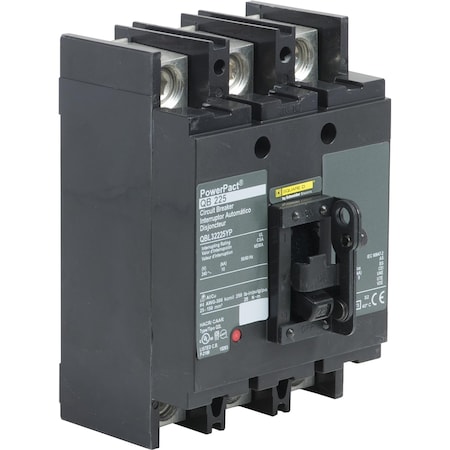Molded Case Circuit Breaker, POWERPACT Q Series, 225A, 3 Pole, 240V AC, 10kA at 240V AC MPN:QBL32225YP
