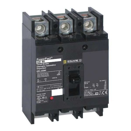 Molded Case Circuit Breaker, POWERPACT Q Series, 250A, 3 Pole, 240V AC, 10kA at 240V AC MPN:QBL32250