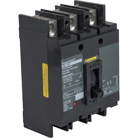Molded Case Circuit Breaker, POWERPACT Q Series, 100A, 3 Pole, 240V AC, 10kA at 240V AC MPN:QBM32100TN