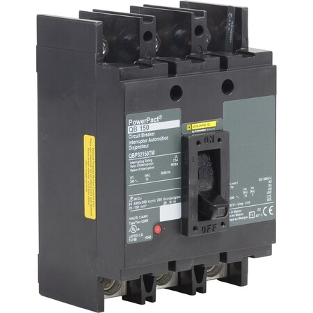 Molded Case Circuit Breaker, POWERPACT Q Series, 175A, 3 Pole, 240V AC, 10kA at 240V AC MPN:QBP32175TM