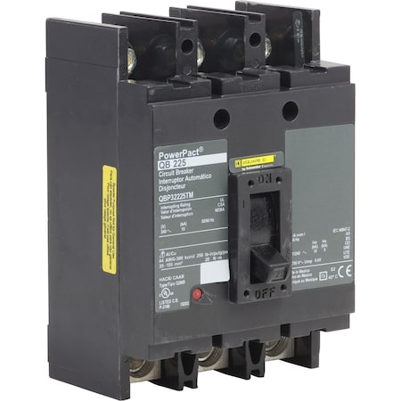 Molded Case Circuit Breaker, POWERPACT Q Series, 225A, 3 Pole, 240V AC, 10kA at 240V AC MPN:QBP32225TM