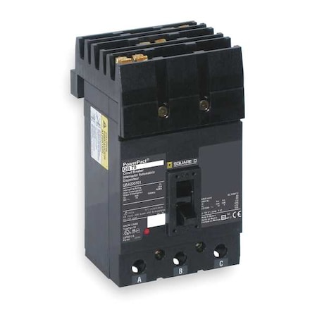 Molded Case Circuit Breaker, POWERPACT Q Series, 70A, 3 Pole, 240V AC, 25kA at 240V AC MPN:QDA32070