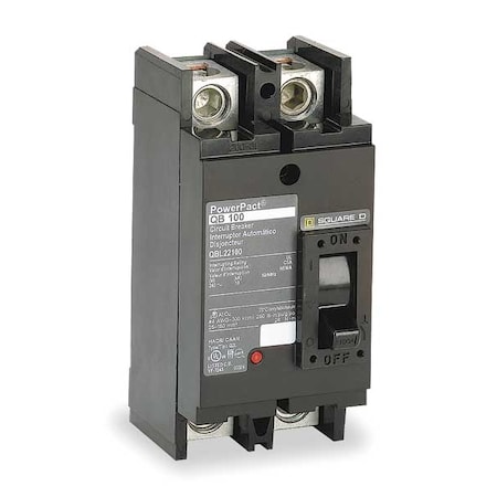 Molded Case Circuit Breaker, POWERPACT Q Series, 175A, 2 Pole, 240V AC, 25kA at 240V AC MPN:QDL22175