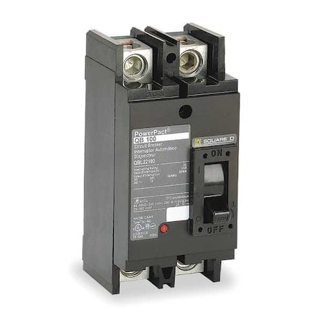 Molded Case Circuit Breaker, POWERPACT Q Series, 225A, 2 Pole, 240V AC, 25kA at 240V AC MPN:QDL22225