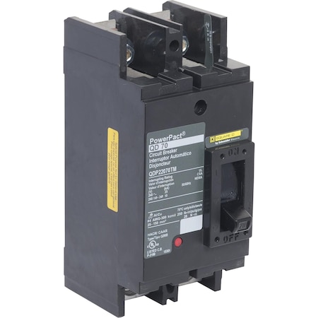 Molded Case Circuit Breaker, POWERPACT Q Series, 90A, 2 Pole, 240V AC, 25kA at 240V AC MPN:QDP22090TM