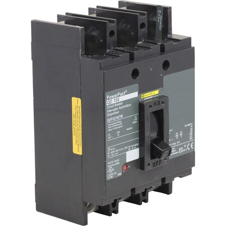 Molded Case Circuit Breaker, POWERPACT Q Series, 175A, 3 Pole, 240V AC, 25kA at 240V AC MPN:QDP32175TM