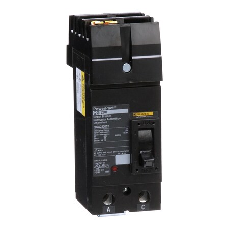 Molded Case Circuit Breaker, POWERPACT Q Series, 200A, 2 Pole, 240V AC, 65kA at 240V AC MPN:QGA222002