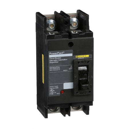 Molded Case Circuit Breaker, POWERPACT Q Series, 125A, 2 Pole, 240V AC, 65kA at 240V AC MPN:QGP22125TM