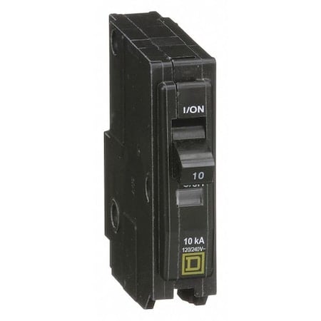 Miniature Circuit Breaker, QO Series, 10A, 1 Pole, 120/240V AC, 10kA at 120/240V AC MPN:QO110