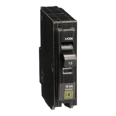 Miniature Circuit Breaker, QO Series, 15A, 1 Pole, 120/240V AC, 10kA at 120/240V AC MPN:QO1155237
