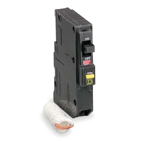 Miniature Circuit Breaker, HOMELINE Series, 15A, 1 Pole, 120/240V AC, 10kA at 120V AC MPN:QO115AFI