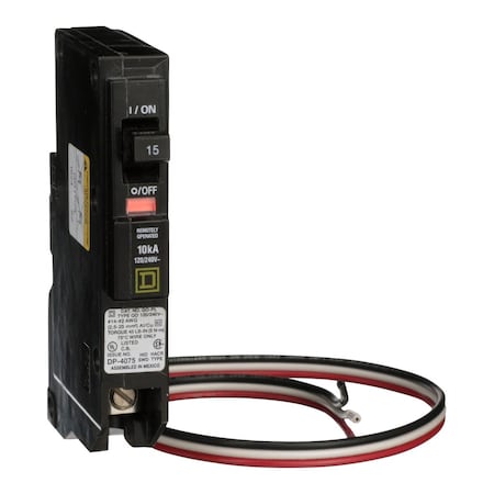 Miniature Circuit Breaker, QO Load Centers, QO Load Center Accessory Use With, 15A, 1 Poles MPN:QO115PL