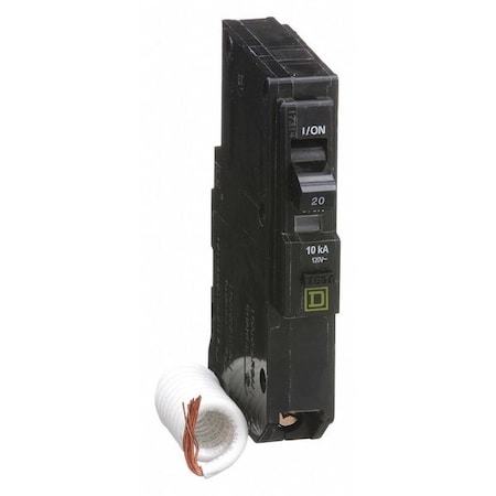 Miniature Circuit Breaker, QO Series, 20A, 1 Pole, 120V AC, 10kA at 120V AC, B Curve MPN:QO120EPD