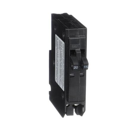Miniature Circuit Breaker, QO Series, 15A, 1x1, 1x1 Pole, 240V AC, 10kA at 120/240V AC MPN:QO2015