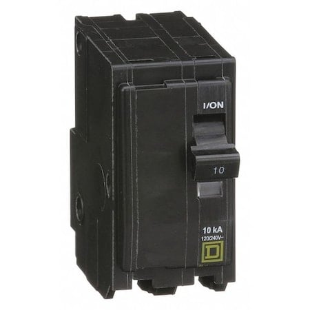 Miniature Circuit Breaker, QO Series, 10A, 2 Pole, 120/240V AC, 10kA at 120/240V AC MPN:QO210