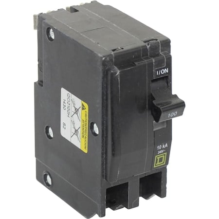 Miniature Circuit Breaker, QO Series, 100A, 2 Pole, 240V AC, 10kA at 120/240V AC MPN:QO2100H